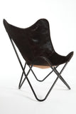 Espresso Cowhide Butterfly Chair