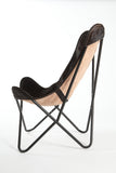 Espresso Cowhide Butterfly Chair