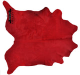 Gorgeous Solid Red Dyed Cowhide
